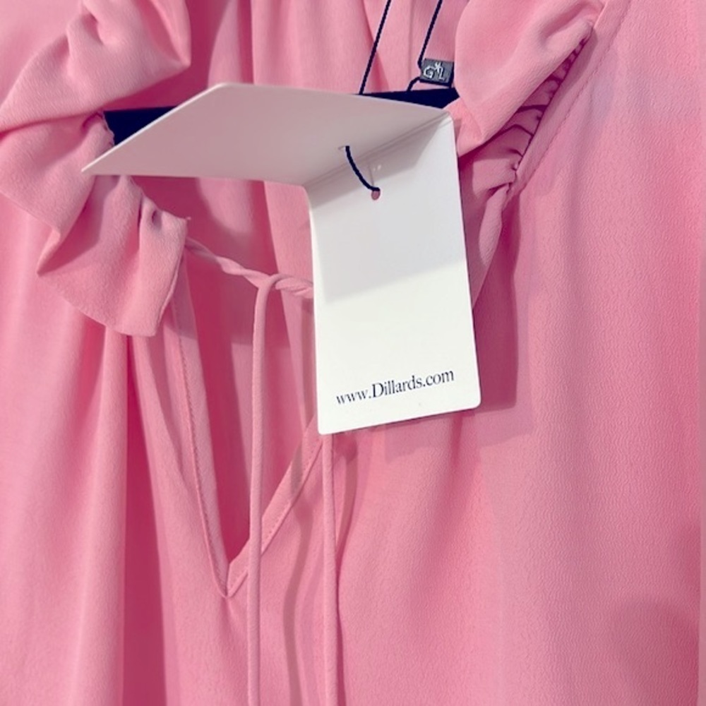 NWT Women’s Gibson Latimer Pink Long Sleeve Tunic Blouse Women Size XXL - Picture 6 of 8